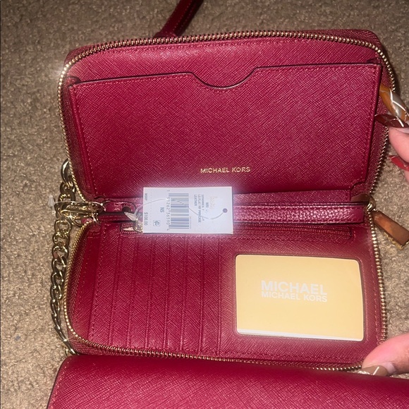 Michael Kors Deep Burgundy Crossbody Bag and Wallet - Picture 2 of 4
